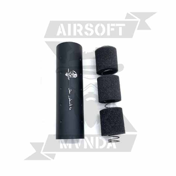 SILENCIADOR STUBBY CALAVERA NEGRO - Imagen 2