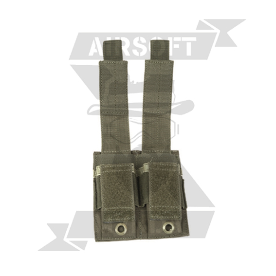POUCH PORTACARGADOR PISTOLA DOBLE MIL-TEC MOLLE VERDE - Imagen 2