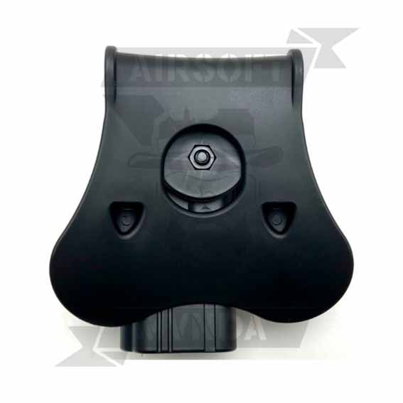 PISTOLERA AMOMAX GLOCK RIGIDA ZURDA NEGRA - Imagen 4