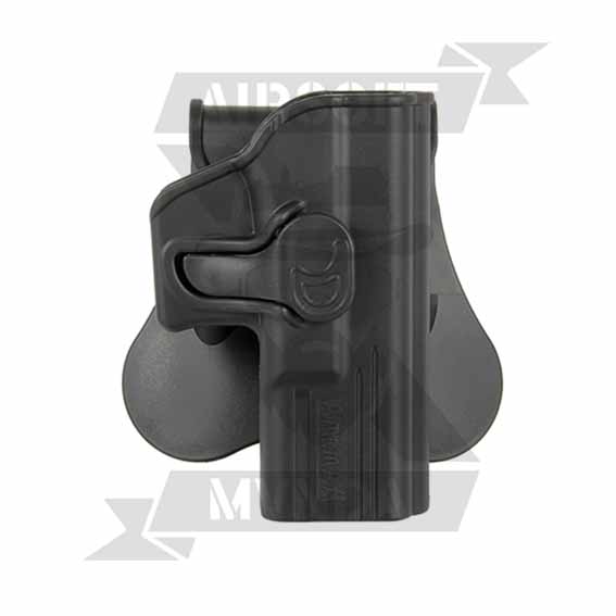 PISTOLERA AMOMAX GLOCK 19  DIESTRO RIGIDA NEGRA