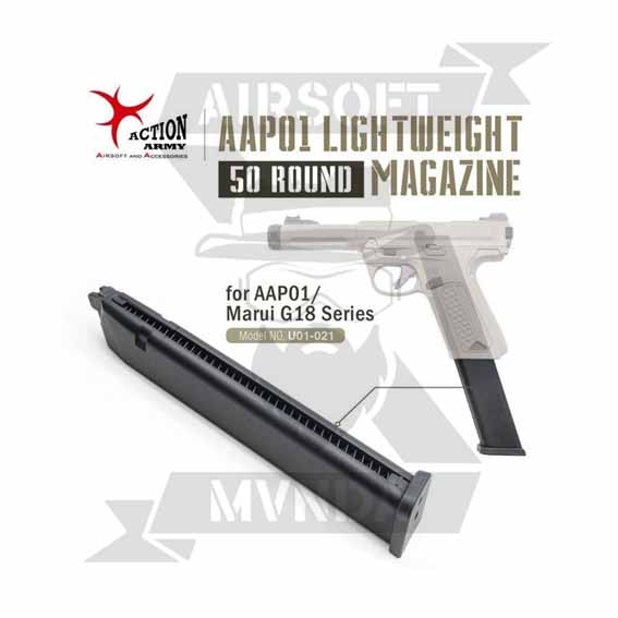 CARGADOR PISTOLA ACTION ARMY AAP01 50RDS NEGRO - Imagen 3