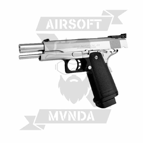 PISTOLA TOKIO MARUI HI-CAPA 5.1 GAS BLOWBACK NEGRA/PLATA - Imagen 2