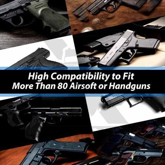 PISTOLERA AMOMAX RIGIDA UNIVERSAL DIESTRO NEGRA - Imagen 5