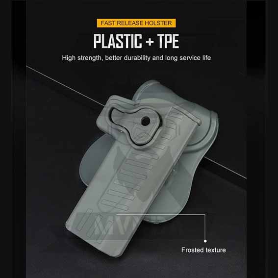 PISTOLERA RIGIDA 1911 NEGRA GB-44-BK DIESTRO - Imagen 6