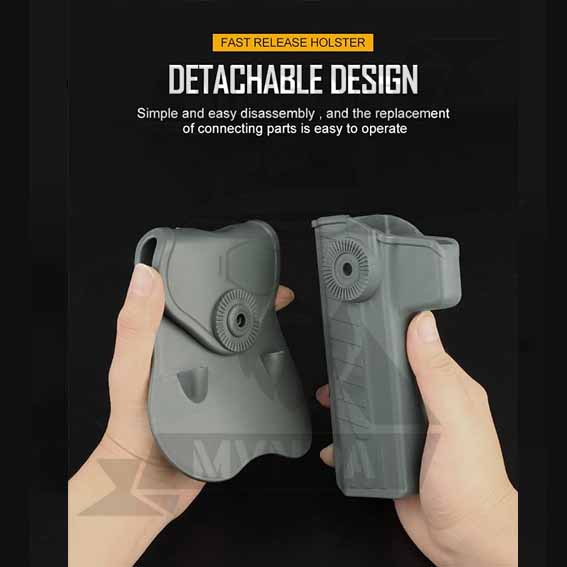 PISTOLERA RIGIDA 1911 TAN GB-44-T DIESTRO - Imagen 4