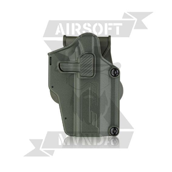 PISTOLERA AMOMAX RIGIDA UNIVERSAL DIESTRO VERDE
