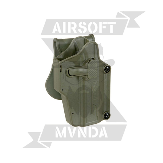 PISTOLERA AMOMAX RIGIDA UNIVERSAL DIESTRO VERDE - Imagen 2