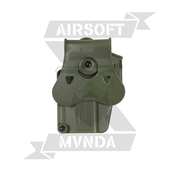 PISTOLERA AMOMAX RIGIDA UNIVERSAL DIESTRO VERDE - Imagen 3