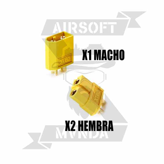 PACK CONECTOR XT60 SMALL 2 HEMBRAS Y 1 MACHO