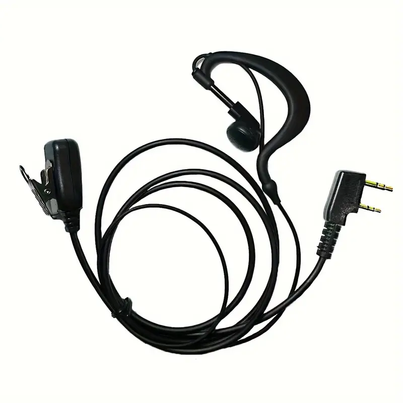 AURICULAR WALKIE BAOFENG C/MICROFONO NEGRO - Imagen 2