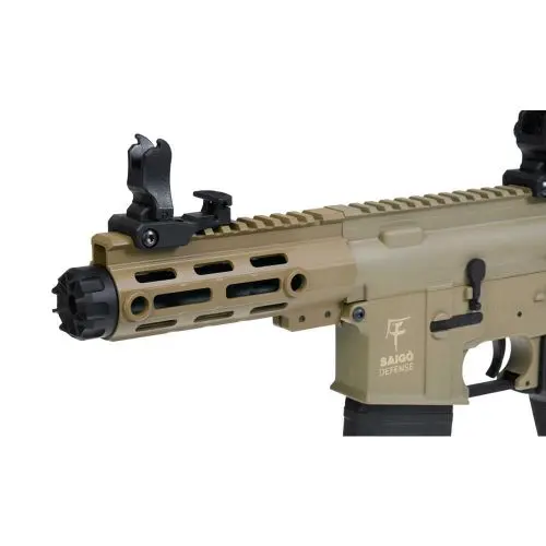 FUSIL SAIGO DEFENSE RONIN AEG COMBO TAN - Imagen 6