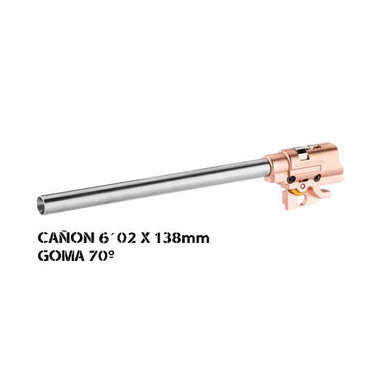 CONJUNTO DE PRECISION CAMARA HOP-UP +GOMA 70&ordm; + CA&Ntilde;ON 6&acute;02 X 138mm MAPLE LEAF