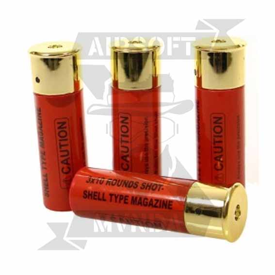 CARTUCHOS ESCOPETA ASG 30RDS 4PCS ROJO