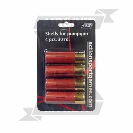 CARTUCHOS ESCOPETA ASG 30RDS 4PCS ROJO - Imagen 2