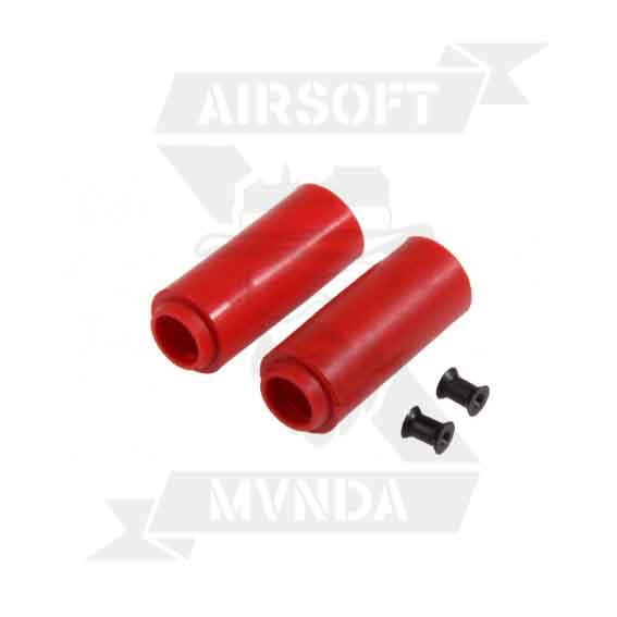 PACK 2 GOMAS SERIE SHARK SILICONA + NUD FISHBONE 60&ordm; MADBULL ROJA