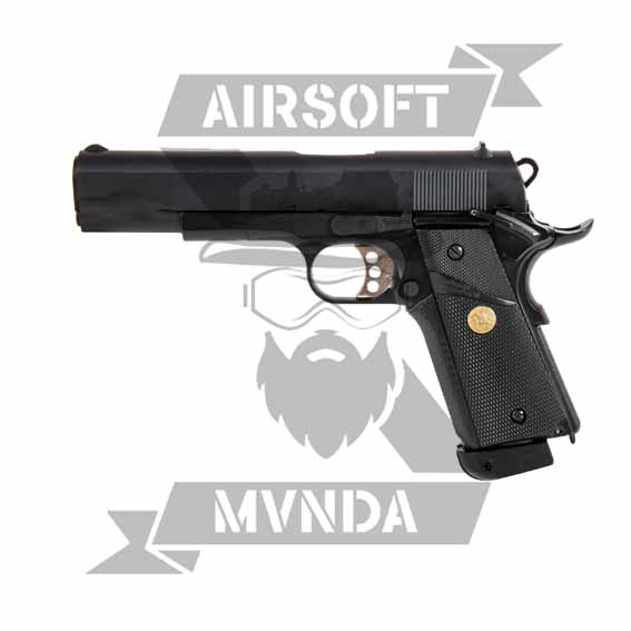 PISTOLA DOBLE BELL M1911 (838) Co2 NEGRA + REGALO