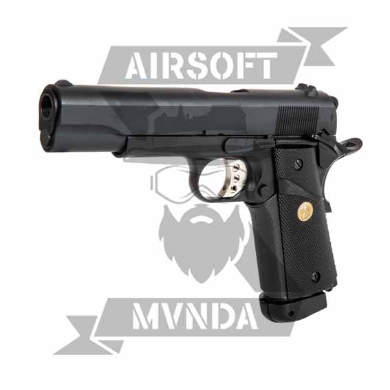 PISTOLA DOBLE BELL M1911 (838) Co2 NEGRA + REGALO - Imagen 2