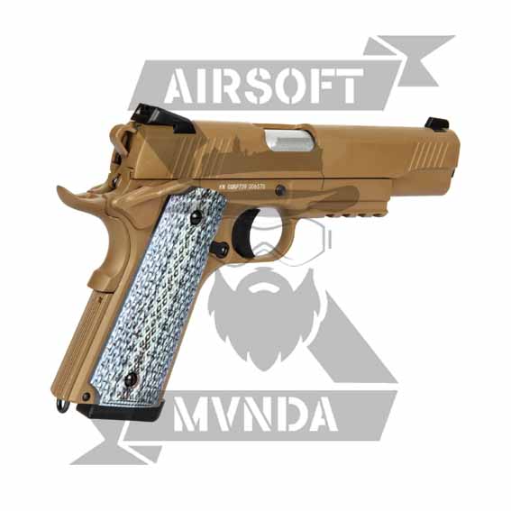 PISTOLA DOBLE BELL 1911 CQBP (739) TAN + REGALO - Imagen 4