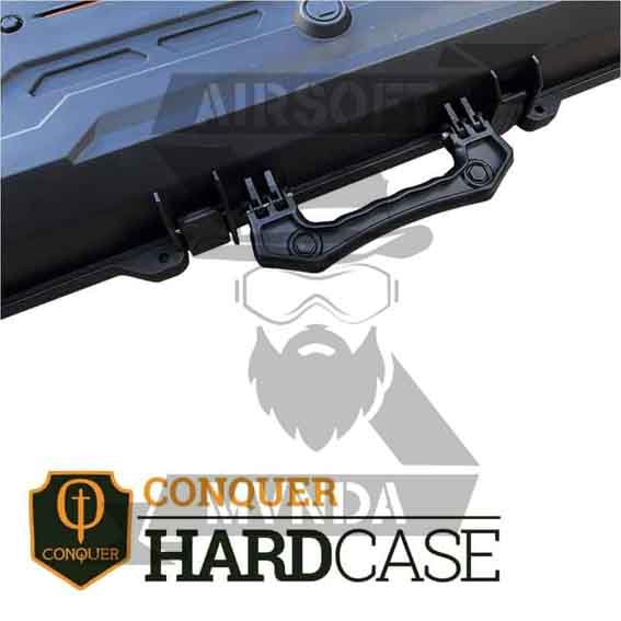 MALETIN TRANSPORTE FUSIL CONQUER RIGIDA 109CM WATERPROOF NEGRA - Imagen 3