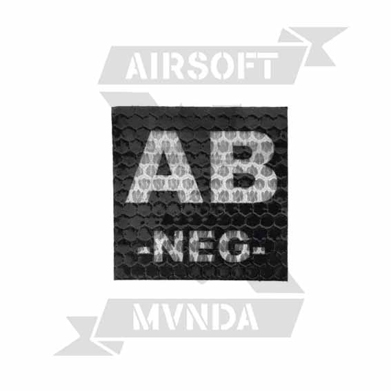 PARCHE IR TIPO DE SANGRE AB NEG NEGRO