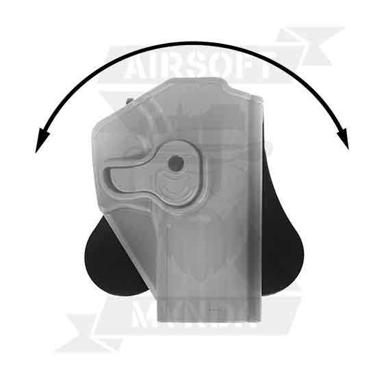 PISTOLERA AMOMAX RIGIDA 1911 DIESTRO NEGRA - Imagen 4