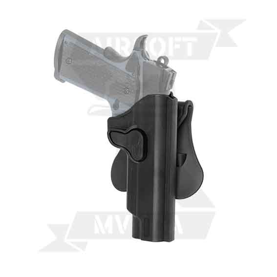 PISTOLERA AMOMAX RIGIDA 1911 DIESTRO NEGRA - Imagen 5