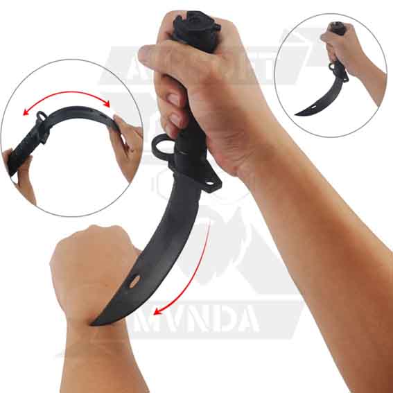 BAYONETA DUMMY M9 DE GOMA NEGRO - Imagen 2