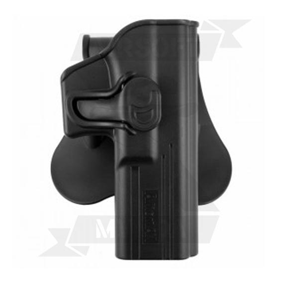 PISTOLERA  AMOMAX RIGIDA GLOCK 17 DIESTRO NEGRA