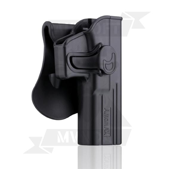 PISTOLERA  AMOMAX RIGIDA GLOCK 17 DIESTRO NEGRA - Imagen 2