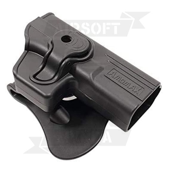 PISTOLERA  AMOMAX RIGIDA GLOCK 17 DIESTRO NEGRA - Imagen 4