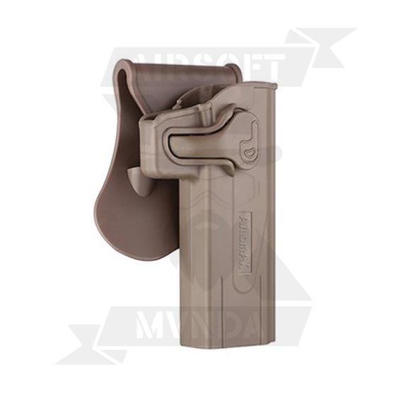 PISTOLERA AMOMAX RIGIDA HI-CAPA DIESTRO TAN