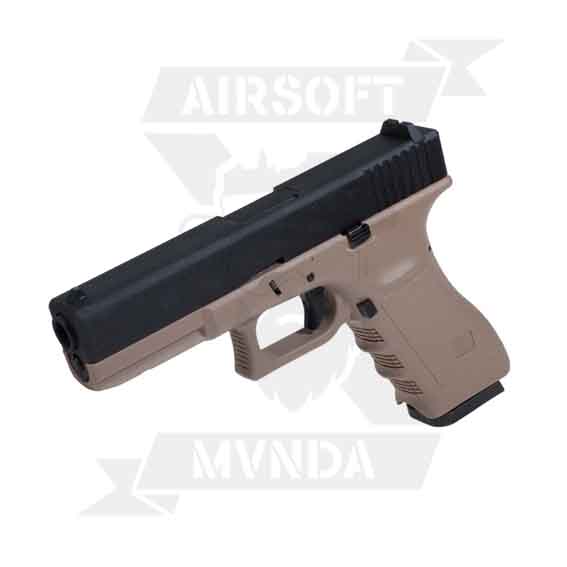 PISTOLA SAIGO 17 GAS BLOWBACK METAL TAN - Imagen 3