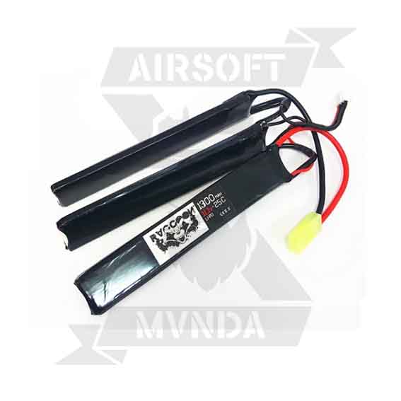 BATERIA RACCOON 11.1V 1300mAh 25C 3 STICK