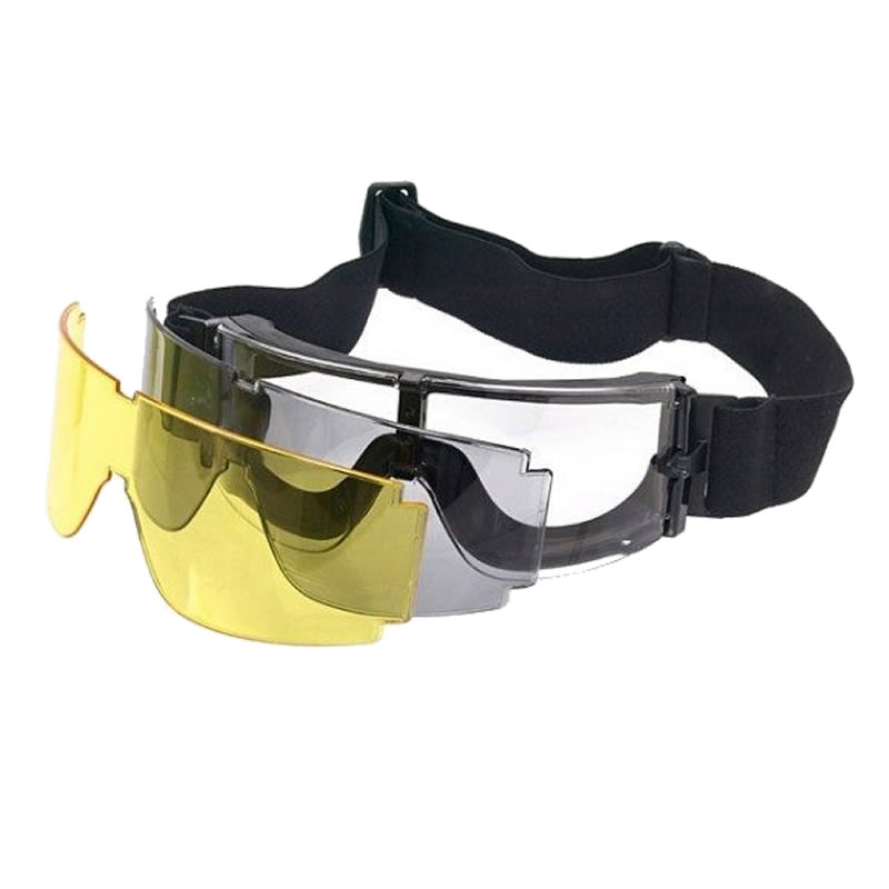 GAFAS PROTECCION RK5 CON 3 LENTES NEGRO - Imagen 2