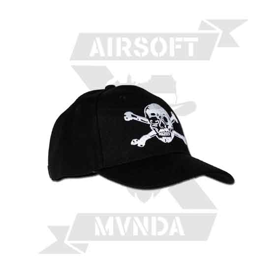 GORRA CALAVERA HUESO BORDADA MAX NEGRA
