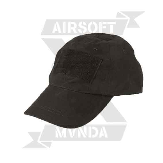 GORRA AIRSOFT VELCROS CON AJUSTE HEBILLA NEGRA