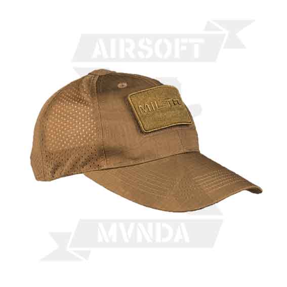 GORRA AIRSOFT VELCROS REJILLA MILTEC COYOTE