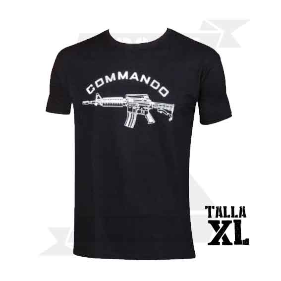 CAMISETA COMMANDO M4 NEGRA (XL)