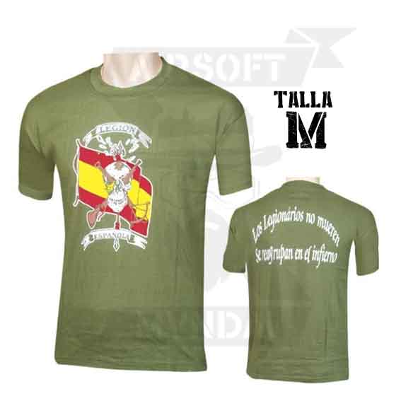 CAMISETA LEGION CALAVERA ESPA&Ntilde;A VERDE (M)