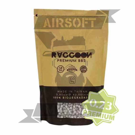 BOLAS RACCOON PREMIUM BIO 0,23 1KG BLANCA