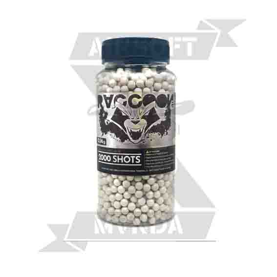 BOLAS RACCOON BOTE 0,36G 2000RDS BLANCA