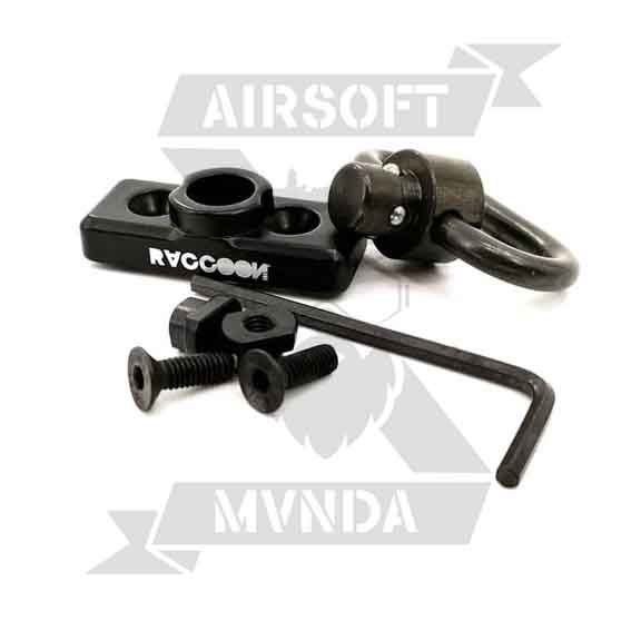 ENGANCHE DE CORREA RACCOON DUAL SYSTEM NEGRO