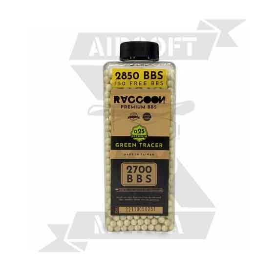 BOLAS RACCOON PREMIUM 0.25G TRACER 2850bBBSVERDES
