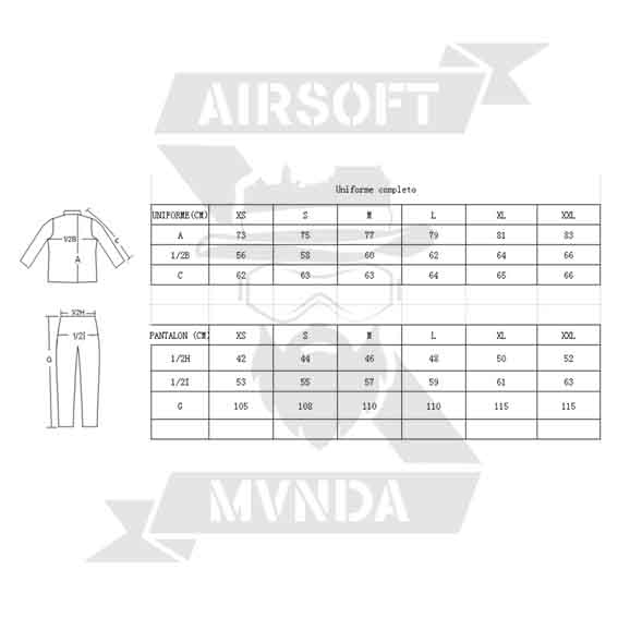 UNIFORME COMPLETO MULTICAM (XS) - Imagen 4
