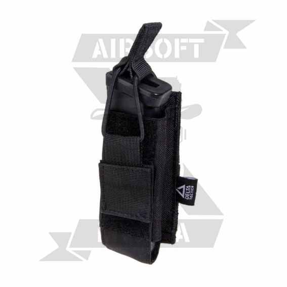  POUCH PORTACARGADOR PISTOLA DELTA TACTICS MOLLE NEGRO - Imagen 2