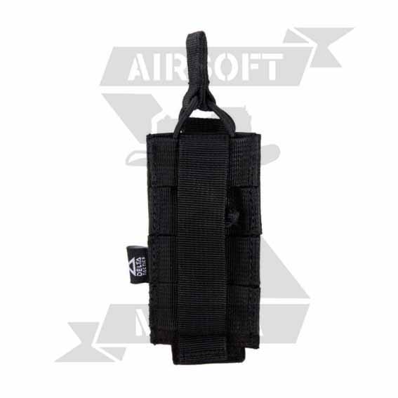  POUCH PORTACARGADOR PISTOLA DELTA TACTICS MOLLE NEGRO - Imagen 3