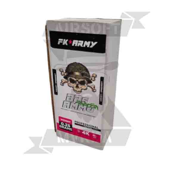 CAJA DE BOLAS FK ARMY 0,25g 1K TRACER VERDE