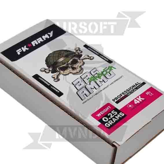 CAJA DE BOLAS FK ARMY 0,25g 1K TRACER VERDE - Imagen 3