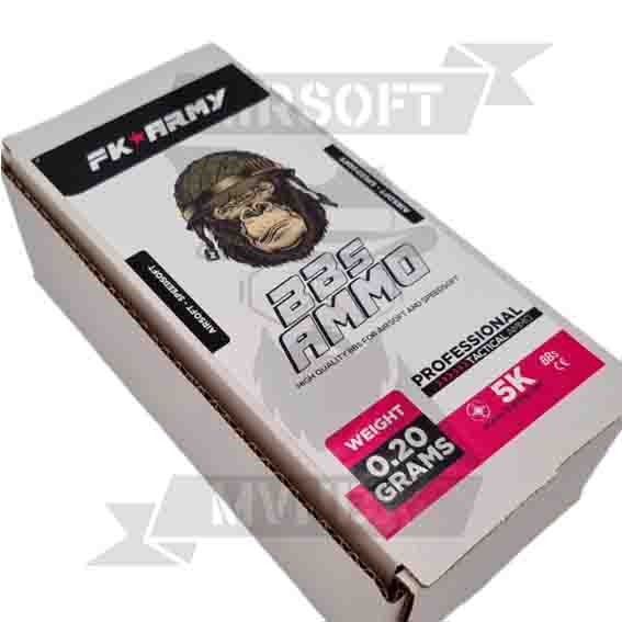 CAJA DE BOLAS FK ARMY 0,20g 1K BLANCA - Imagen 3