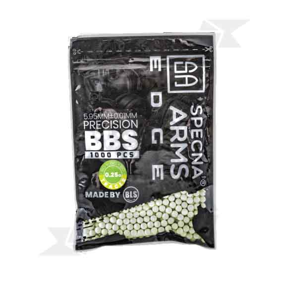 BOLAS SPECNA ARMS EDGE PRECISION BIO TRACER 0.25G 1000BBS VERDE